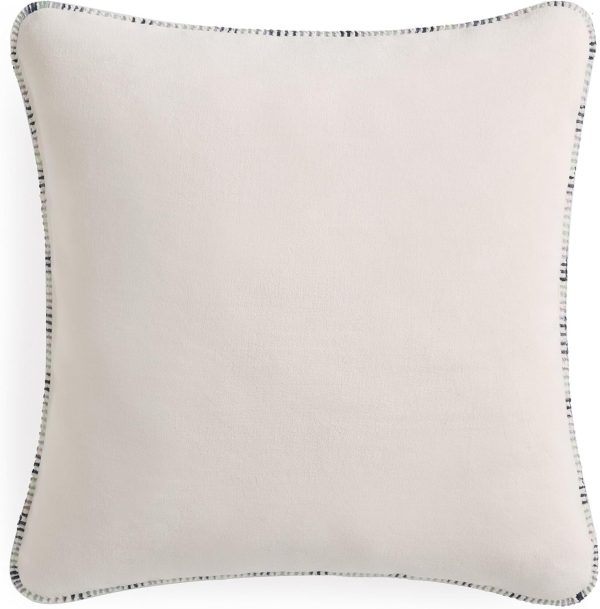 Decorative Throw Pillow for Couch – Accent Pillow, Soft Textured White Cushion with Stitched Edges for Sofa, Bed & Living Room Decor, Home Decor